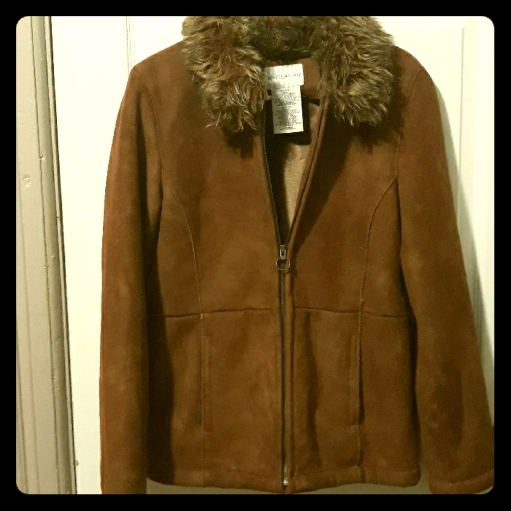 Brown jacket, White Stag